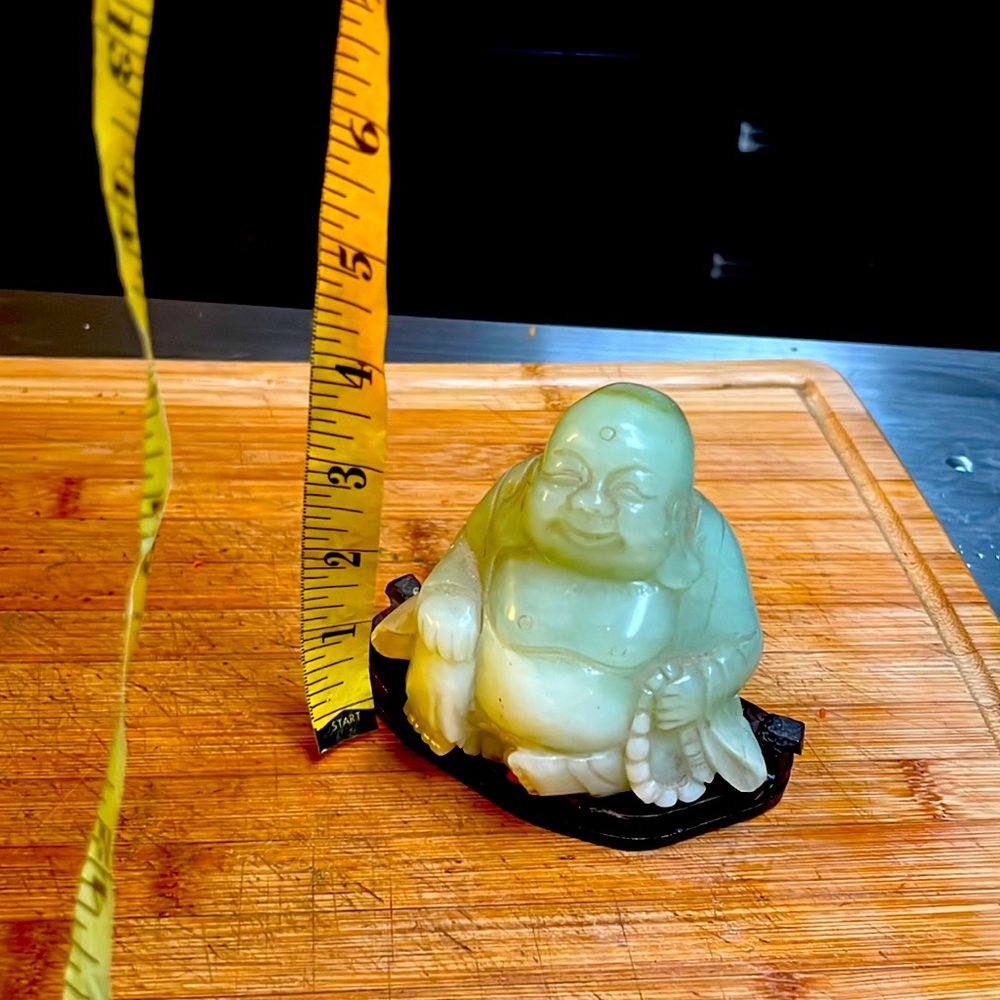 Natural Jade Buddha w Stand